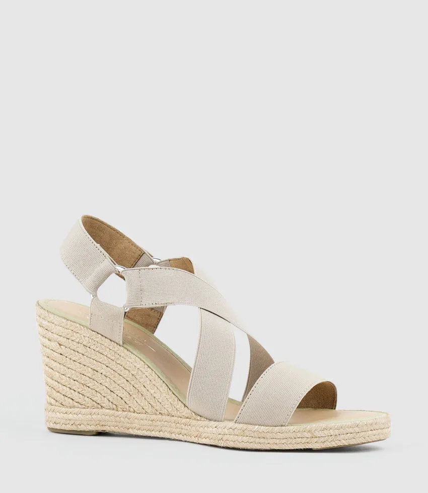 MIRIA Elastic Crossover Espadrille in Natural sold by Edward Meller product image thumbnail 2
