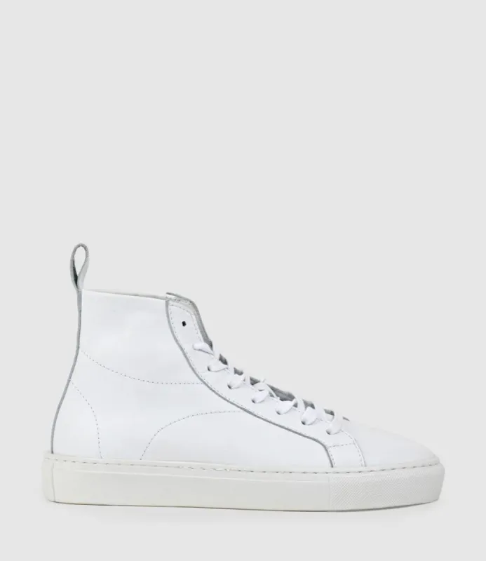 JOSEF High Top Sneaker in White sold by Edward Meller