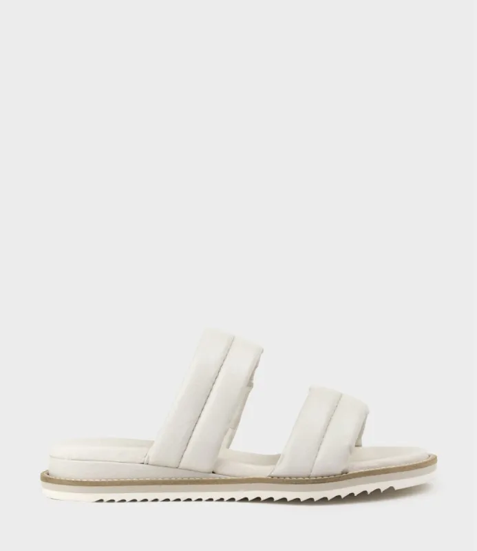 KARSYN Two Strap Slide in Offwhite sold by Edward Meller
