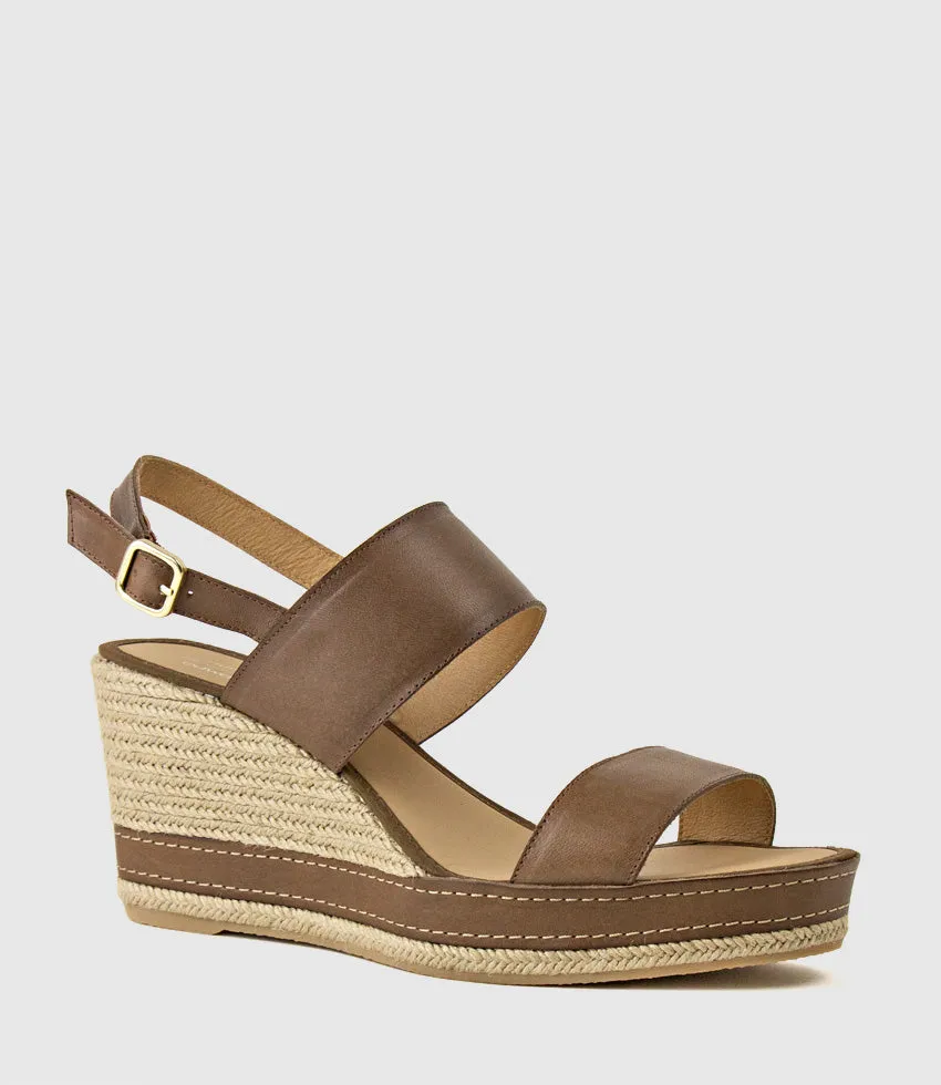 MIKARA Two Strap Classic Espadrille in Brown sold by Edward Meller product image thumbnail 2