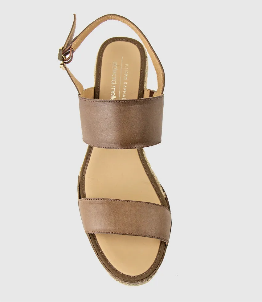 MIKARA Two Strap Classic Espadrille in Brown sold by Edward Meller product image thumbnail 4