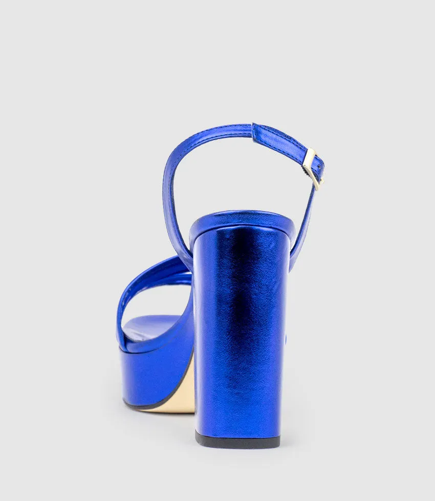 RINWA100 Asymmetrical Platform Sandal in Blue sold by Edward Meller product image thumbnail 5