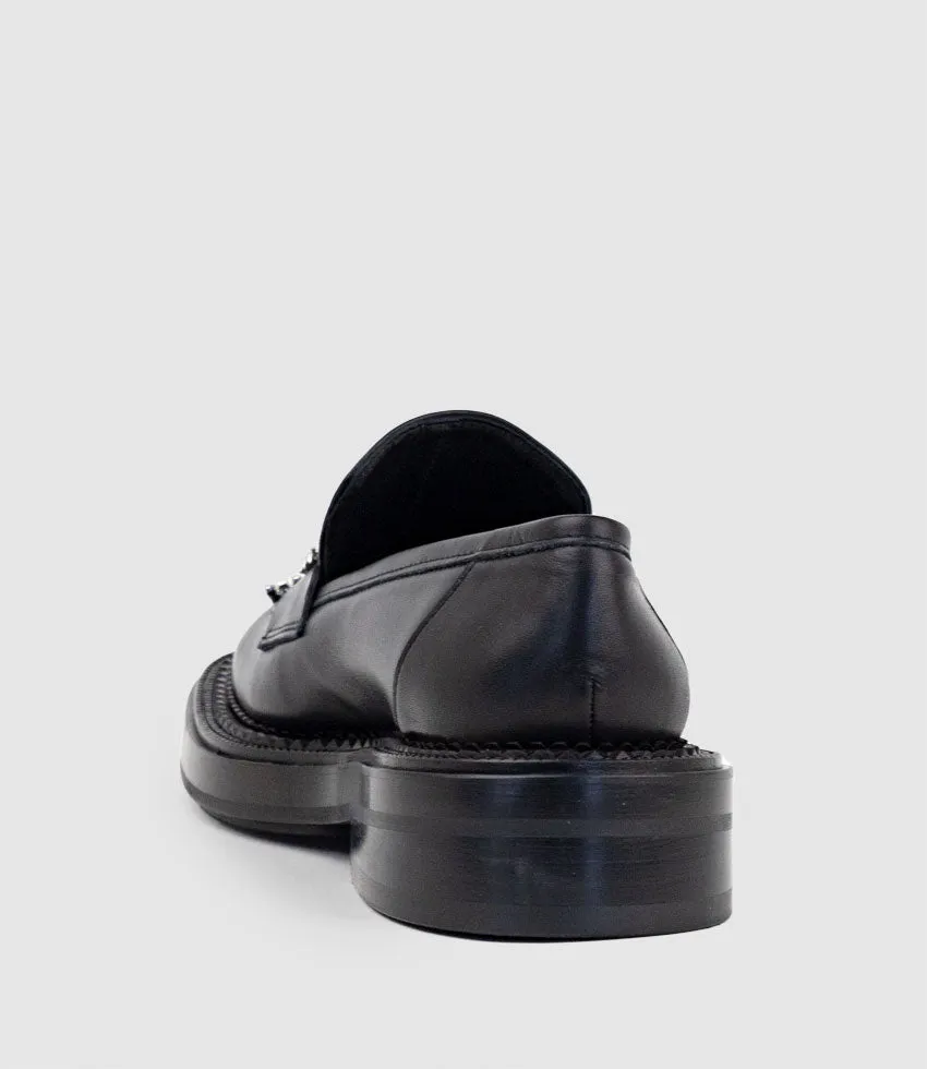 GAEL Moccasin with Crystal Bow in Black sold by Edward Meller product image thumbnail 4