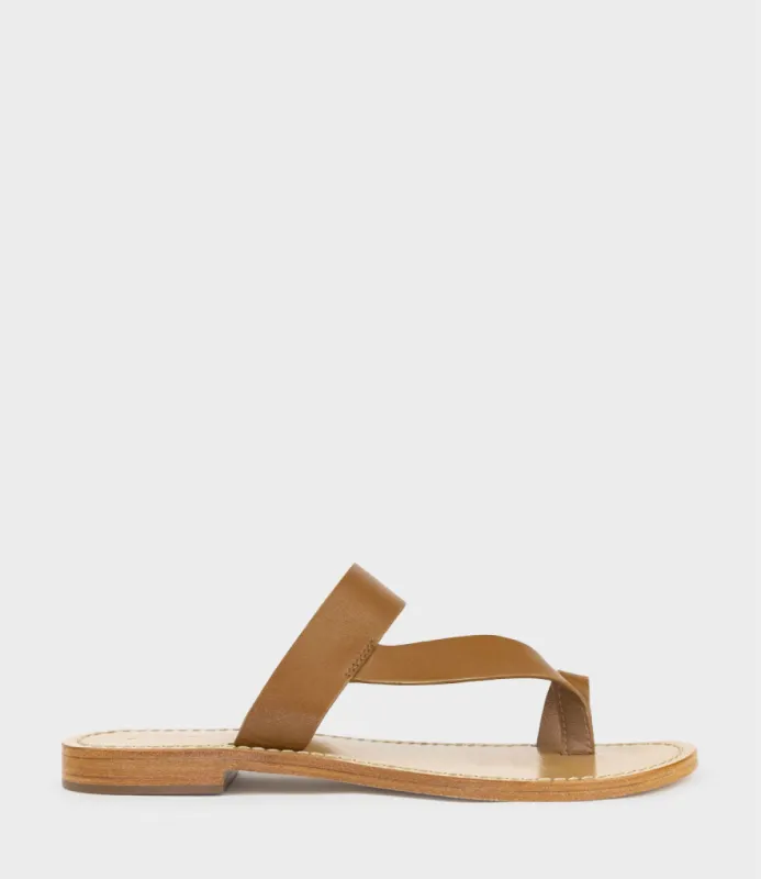 KIRABEE Toe Thong Slide in Tan sold by Edward Meller