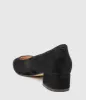 AUDREY35 Low Block Heel Pump in Black Suede sold by Edward Meller