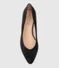 AUDREY35 Low Block Heel Pump in Black Suede sold by Edward Meller