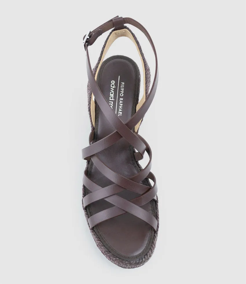 MILENA Strappy Tonal Espadrille in Brown sold by Edward Meller product image thumbnail 5