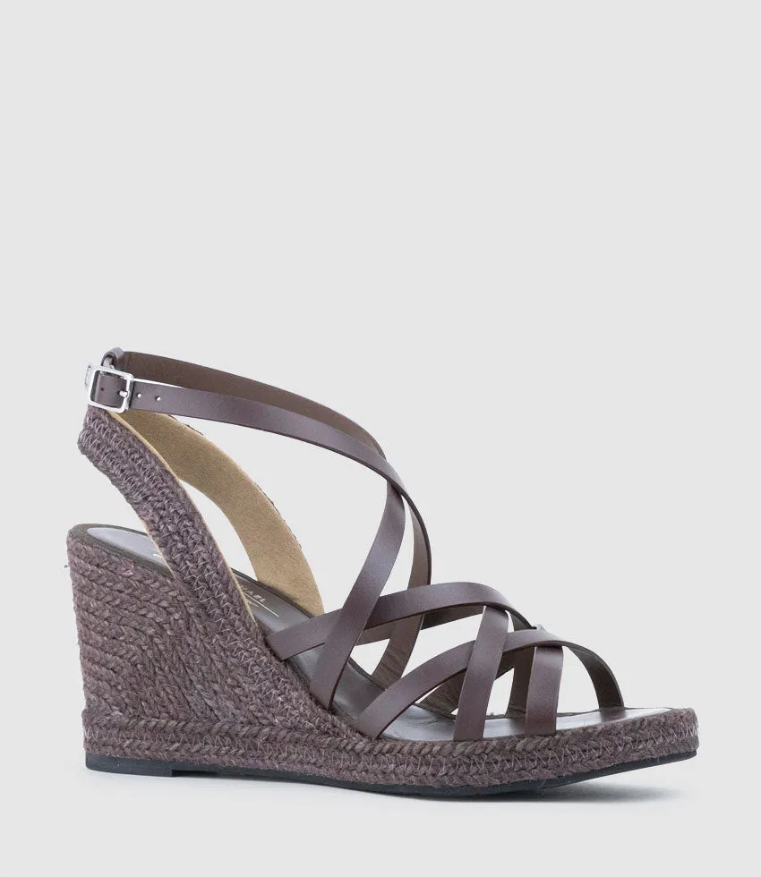 MILENA Strappy Tonal Espadrille in Brown sold by Edward Meller product image thumbnail 3