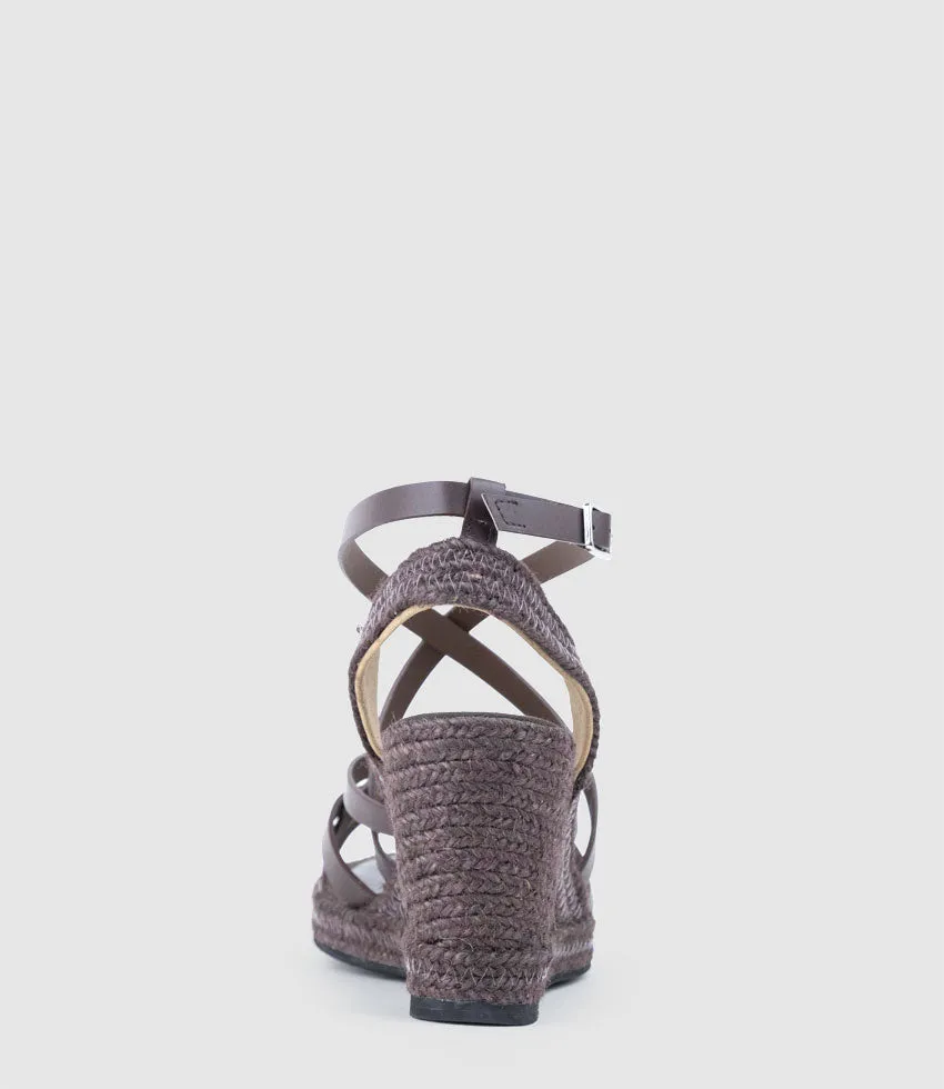 MILENA Strappy Tonal Espadrille in Brown sold by Edward Meller product image thumbnail 4