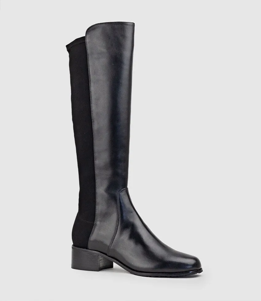 VARA40 Half and Half Knee High Boot in Black sold by Edward Meller product image thumbnail 2