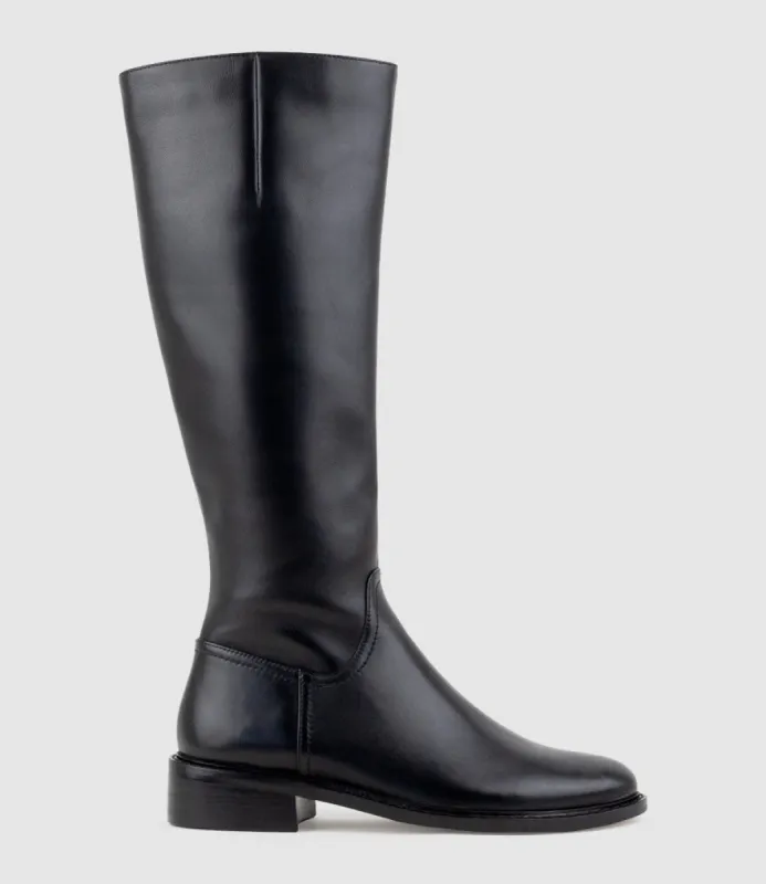 VASPER30 Knee High Boot in Black sold by Edward Meller