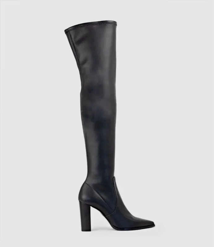 VERONE95 OTK Stretch Boot in Black sold by Edward Meller