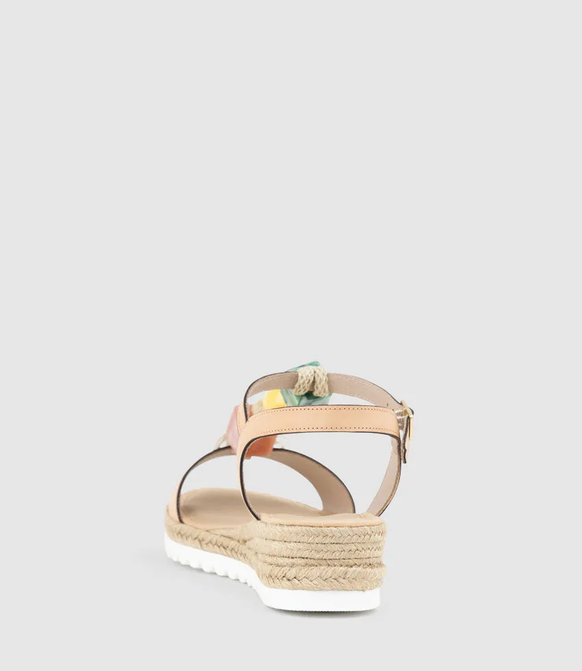 MADIA Bauble T Bar Espadrille in Desert sold by Edward Meller product image thumbnail 4