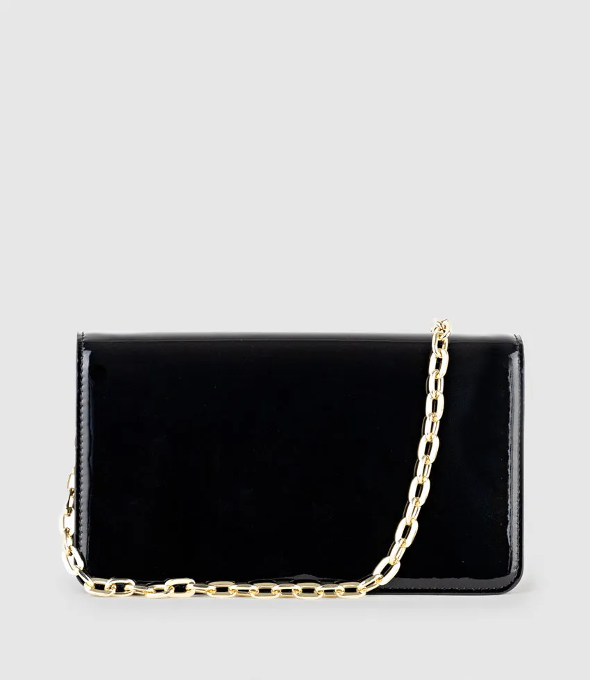 NYX Evening Bag in Black Patent sold by Edward Meller