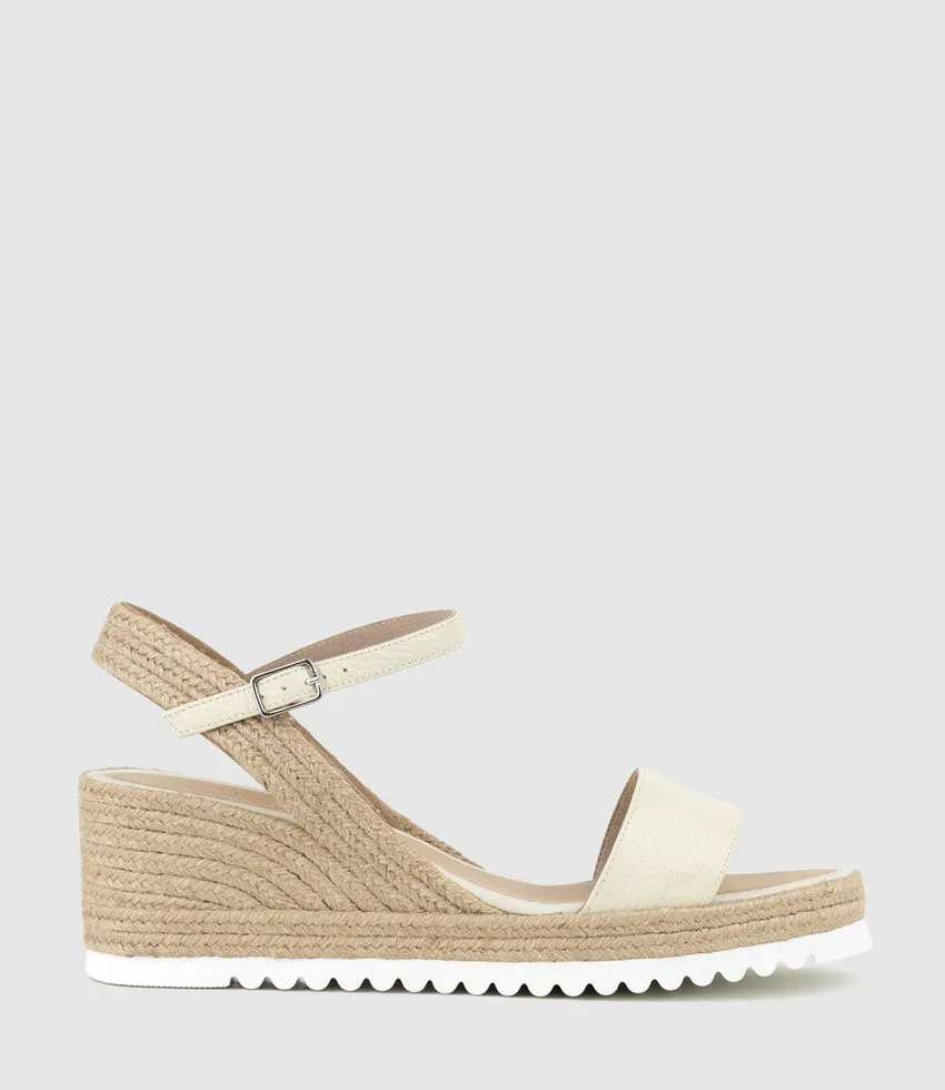 MYLO Single Strap Espadrille in Offwhite sold by Edward Meller