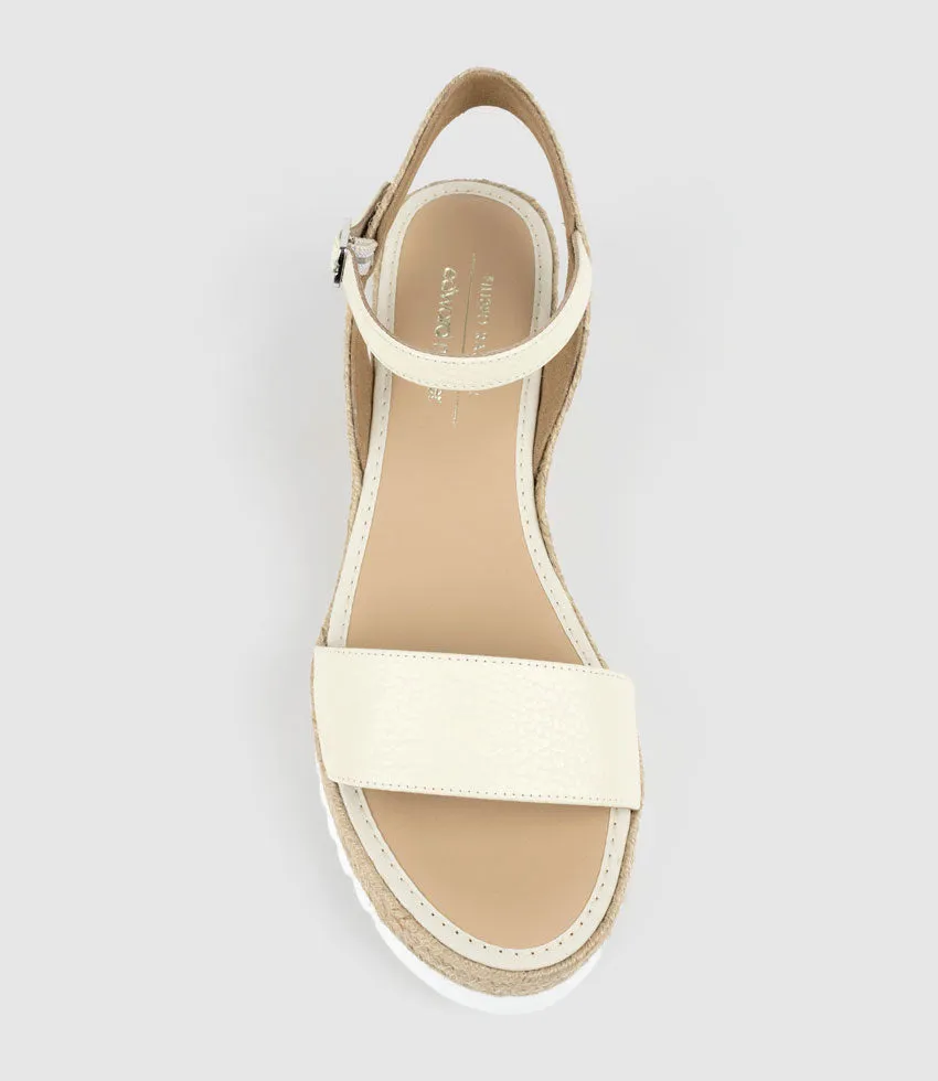 MYLO Single Strap Espadrille in Offwhite sold by Edward Meller product image thumbnail 4