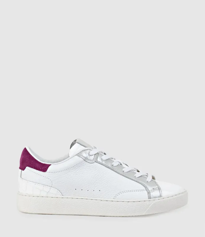 JOSETTE Sneaker with Accents in Patent Combo sold by Edward Meller
