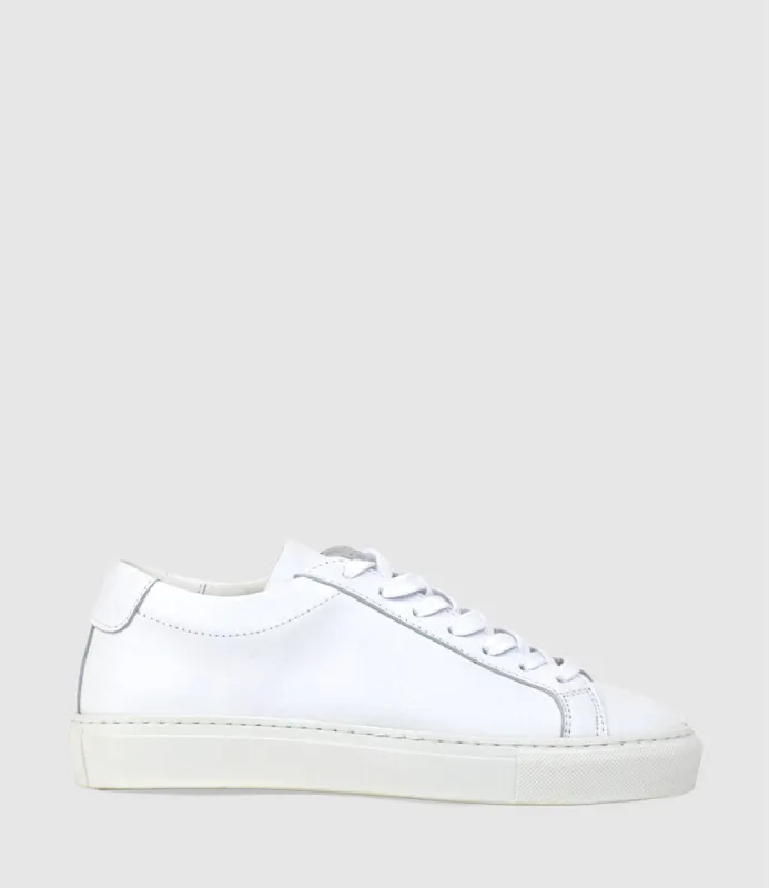 JACKSON Low Profile Sneaker in White sold by Edward Meller