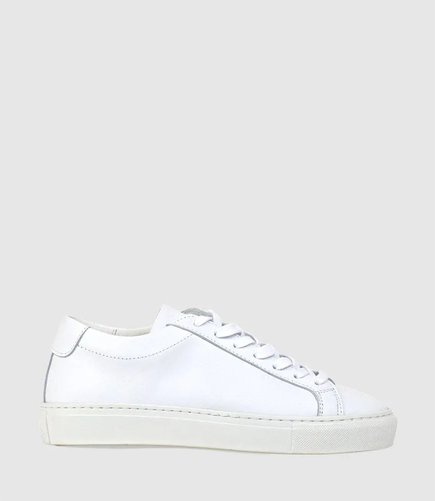 JACKSON Low Profile Sneaker in White sold by Edward Meller