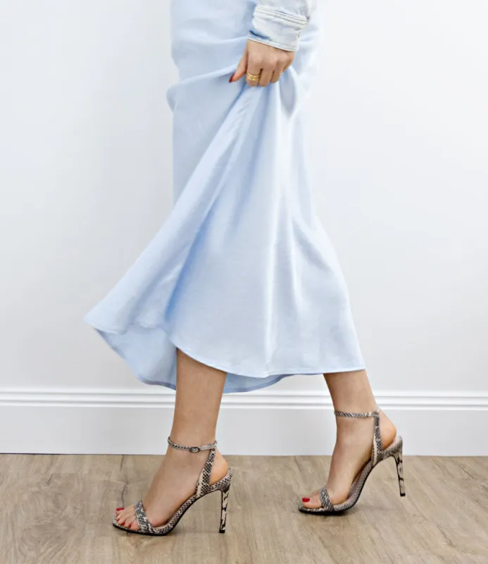 WISP100 Single Strap Sandal in Roccia Snake sold by Edward Meller