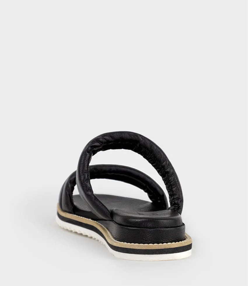KARSYN Two Strap Slide in Black sold by Edward Meller product image thumbnail 3