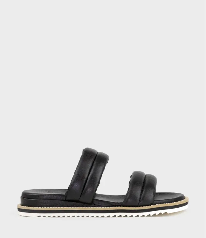 KARSYN Two Strap Slide in Black sold by Edward Meller