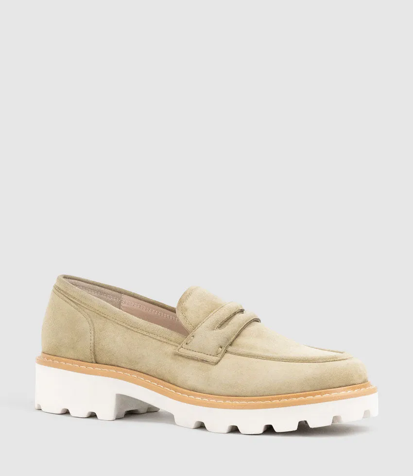 GASTON Moccasin in Camel Suede sold by Edward Meller product image thumbnail 2