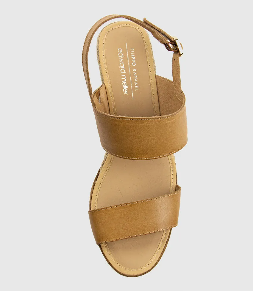 MIKARA Two Strap Classic Espadrille in Camel sold by Edward Meller product image thumbnail 4