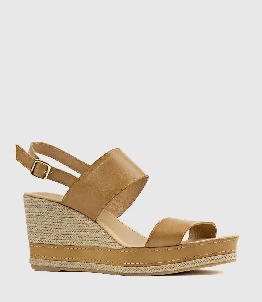 MIKARA Two Strap Classic Espadrille in Camel sold by Edward Meller product image thumbnail 2