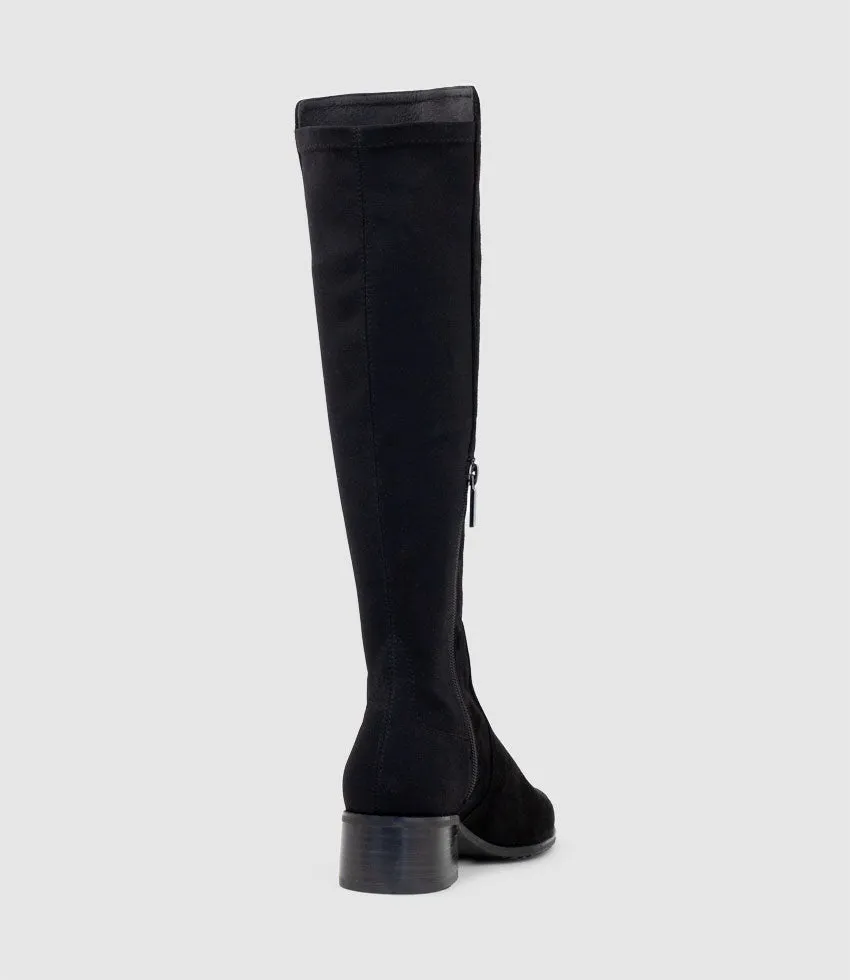 VARA40 Half and Half Knee High Boot in Black Suede sold by Edward Meller product image thumbnail 3