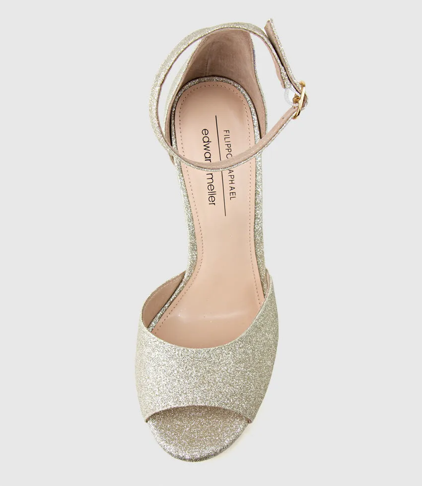 WREN110 Peep toe Platform Sandal in Platinum Ritz sold by Edward Meller product image thumbnail 4