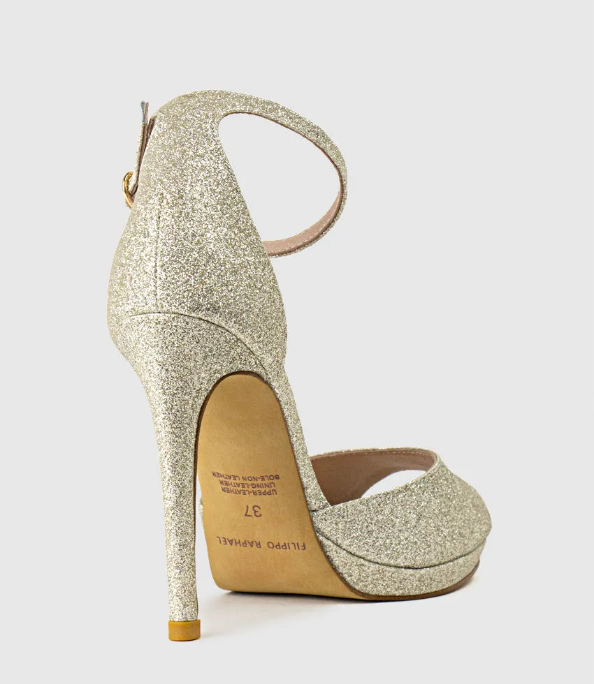 WREN110 Peep toe Platform Sandal in Platinum Ritz sold by Edward Meller product image thumbnail 3