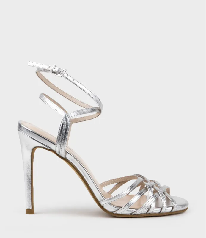WILDER100 Strappy Sandal in Silver sold by Edward Meller
