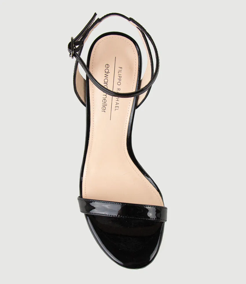 WHISPER110 Single Strap Platform Sandal in Black Patent sold by Edward Meller product image thumbnail 5