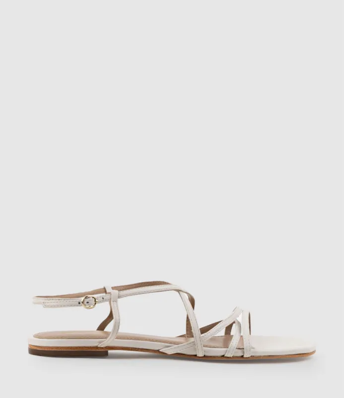 SERVILLE Strappy Sandal in Offwhite sold by Edward Meller