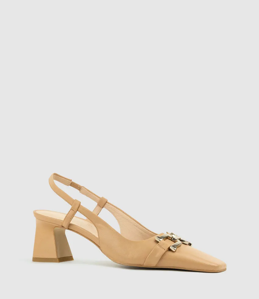 DORINDA70 Block Heel Slingback in Tan sold by Edward Meller product image thumbnail 2