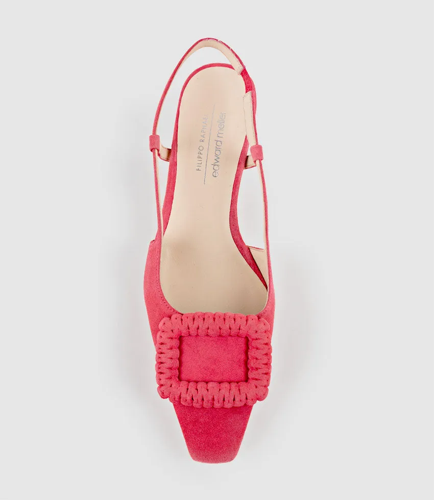 DEMETER60 Slingback with Ornament in Watermelon Suede sold by Edward Meller product image thumbnail 4