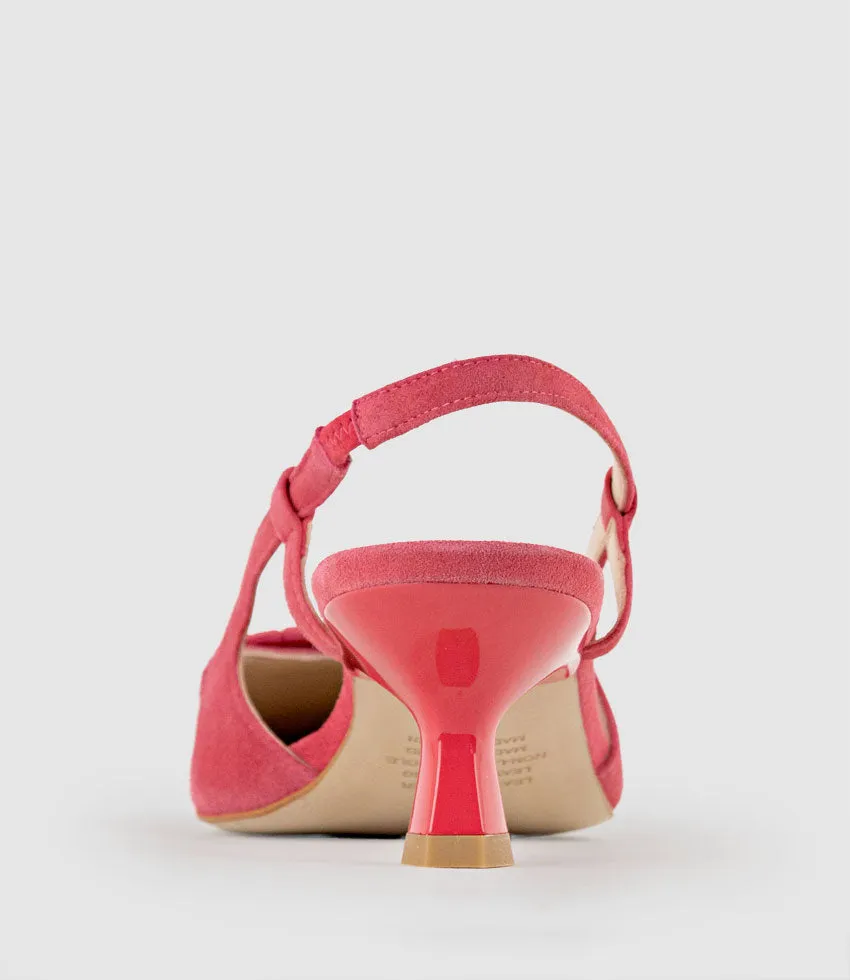 DEMETER60 Slingback with Ornament in Watermelon Suede sold by Edward Meller product image thumbnail 3