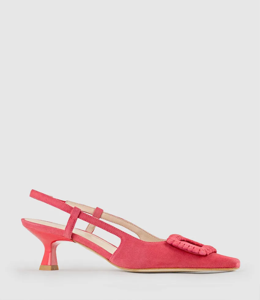 DEMETER60 Slingback with Ornament in Watermelon Suede sold by Edward Meller product image thumbnail 2