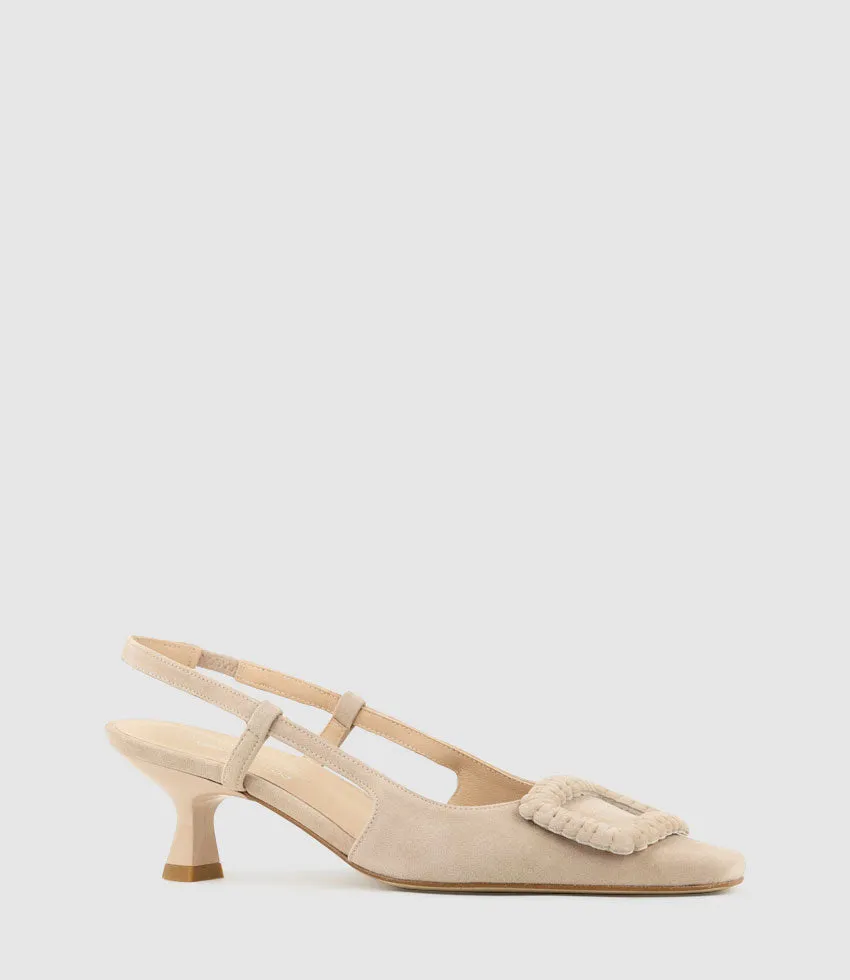 DEMETER60 Slingback with Ornament in Nude Suede sold by Edward Meller product image thumbnail 2