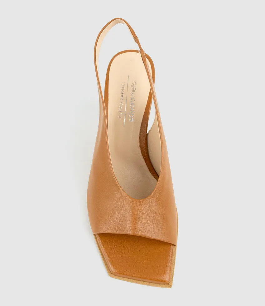 DESTINY90 Open Toe Slingback in Tan sold by Edward Meller product image thumbnail 5