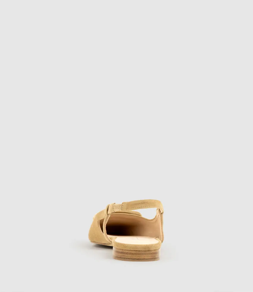DESLING Flat Slingback with Ornament in Tan Suede sold by Edward Meller product image thumbnail 3