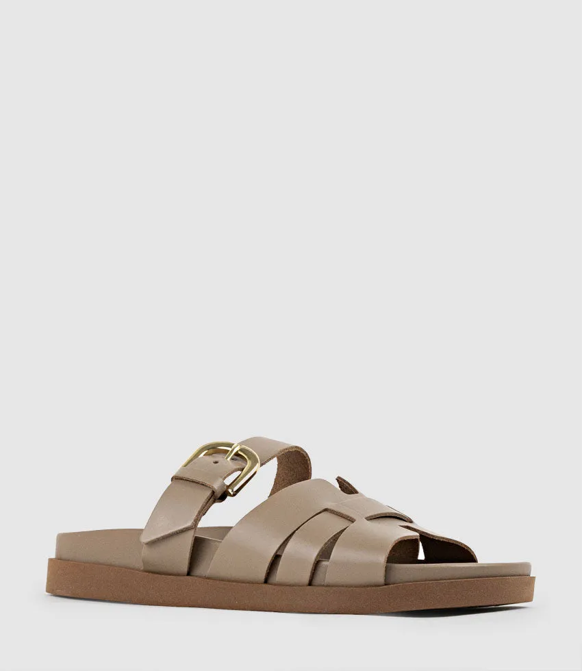 KINSLEY Slide on Footbed in Taupe sold by Edward Meller product image thumbnail 2