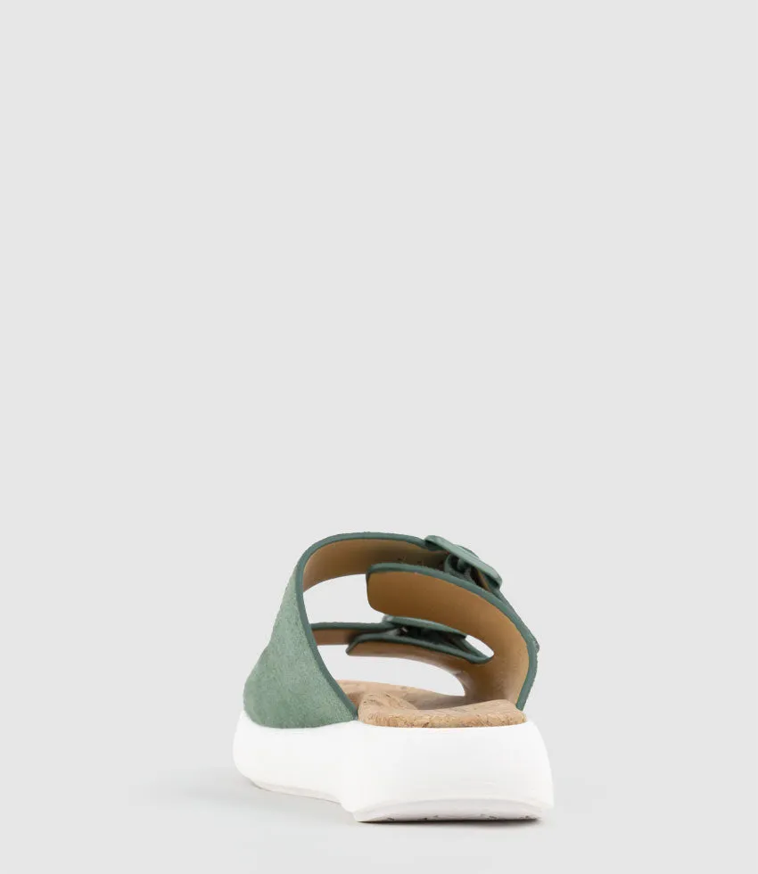 OSAKA Two Strap Slide on Unit in Sage Suede sold by Edward Meller product image thumbnail 3