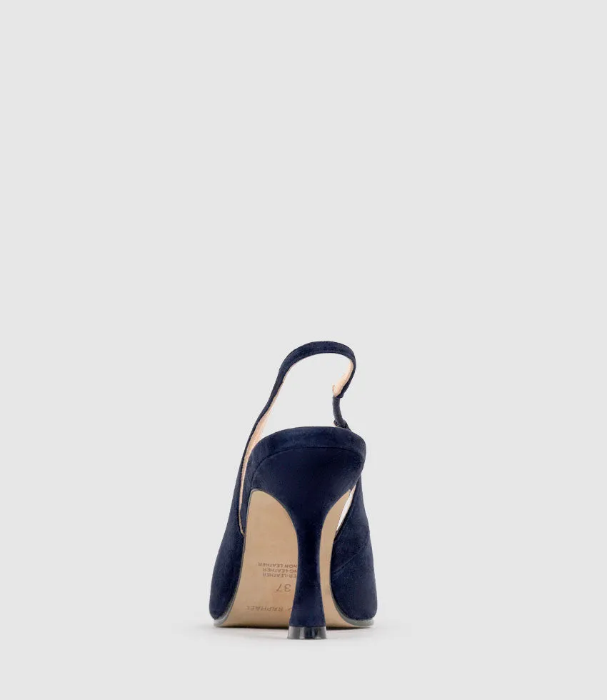 ARILLA85 Slingback Pump in Navy Suede sold by Edward Meller product image thumbnail 3