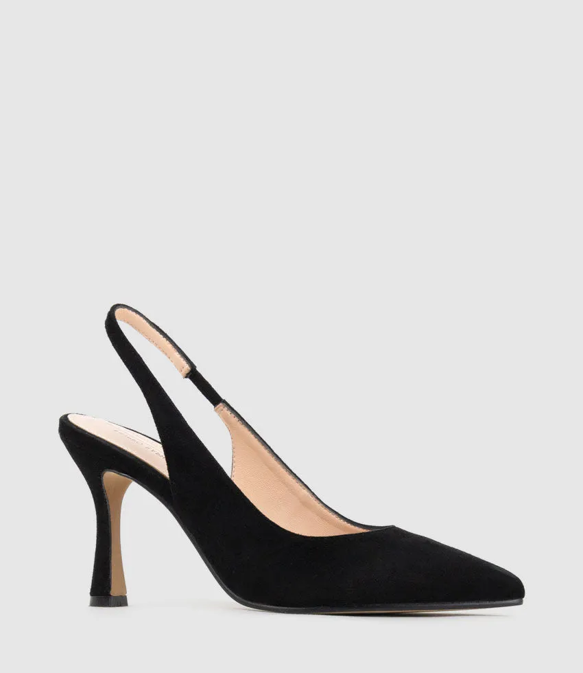 ARILLA85 Slingback Pump in Black Suede sold by Edward Meller product image thumbnail 2