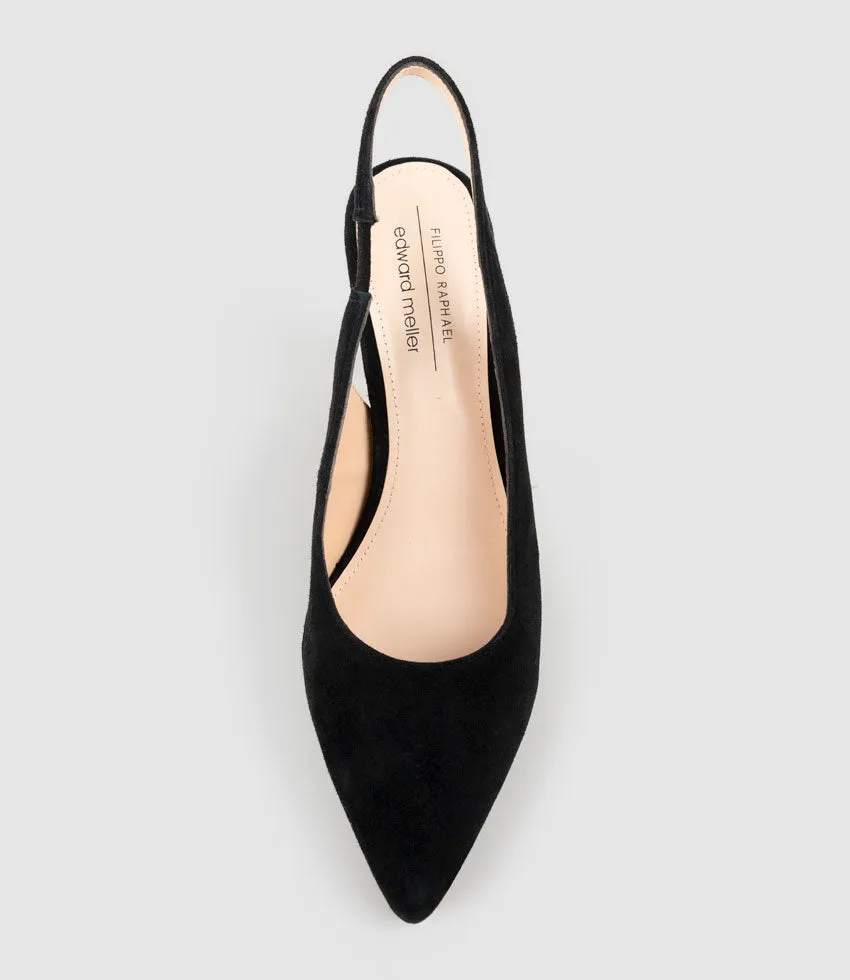 ARILLA85 Slingback Pump in Black Suede sold by Edward Meller product image thumbnail 4