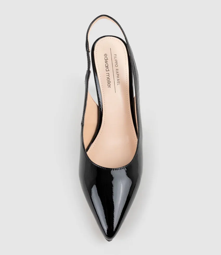ARILLA85 Slingback Pump in Black Patent sold by Edward Meller product image thumbnail 4