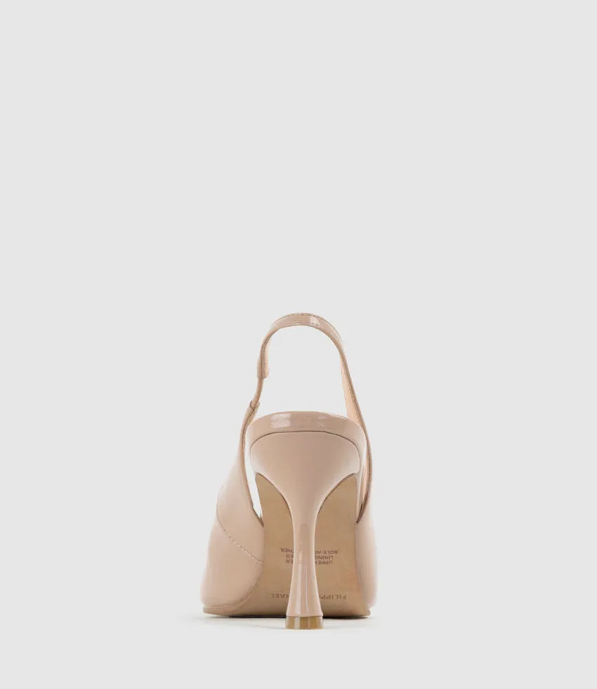 ARILLA85 Slingback Pump in Nude Patent sold by Edward Meller product image thumbnail 3