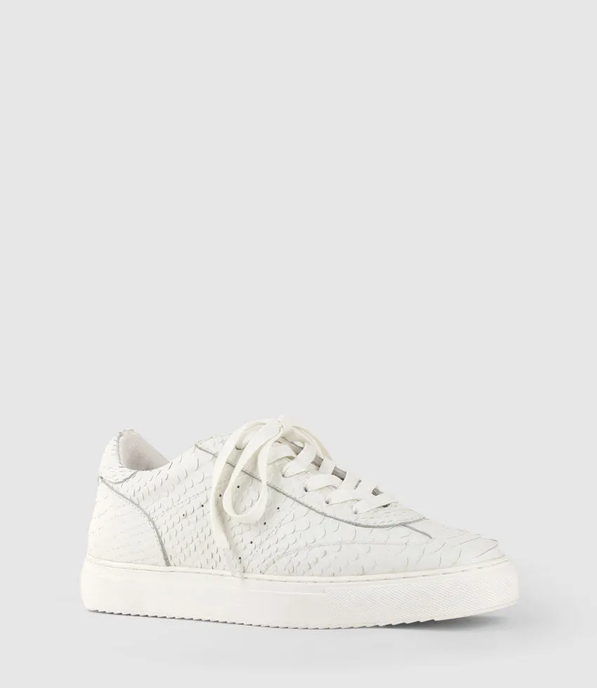 JONES Retro Sneaker in White Snake Print sold by Edward Meller product image thumbnail 3